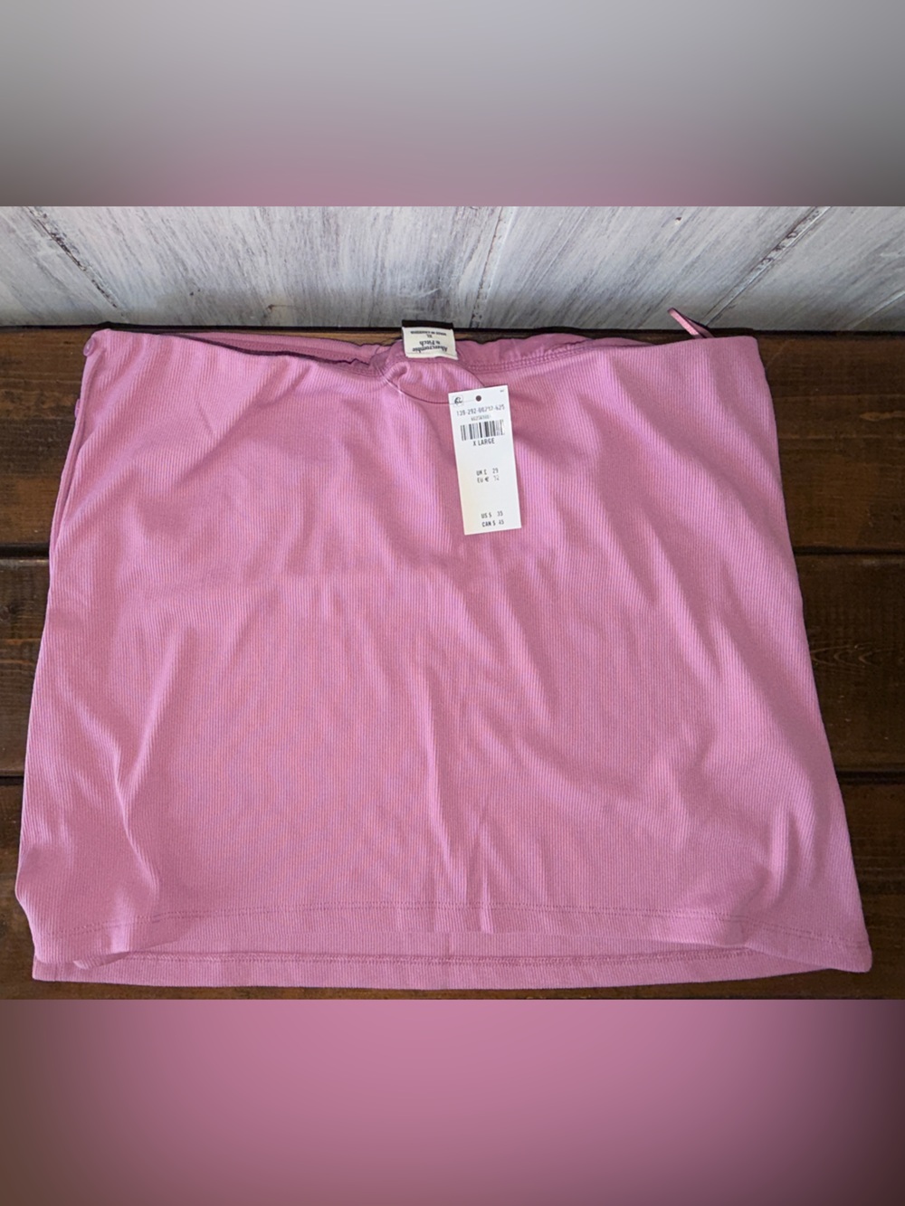 Abercrombie & Fitch Pink Ribbed Tank Top
